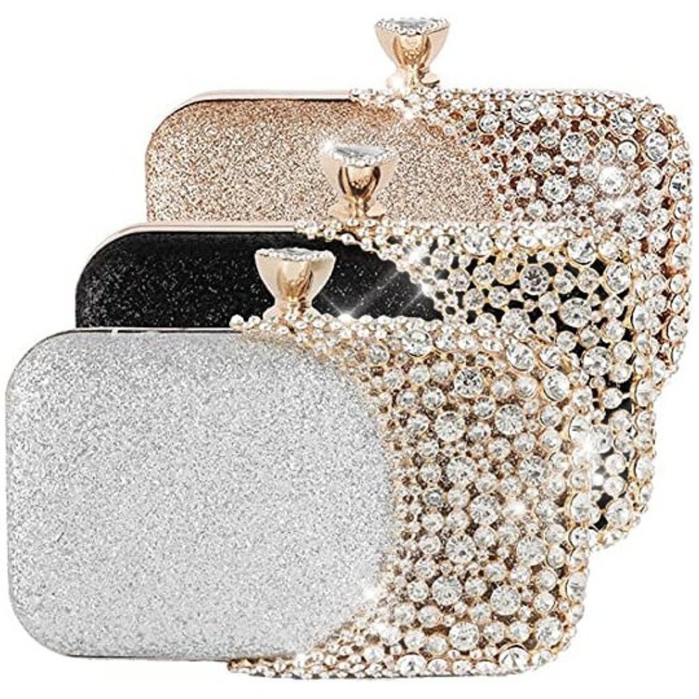 NEW Sparkling Bling Swarovski Crystal Rhinestone & Glitter Clutch Purse …